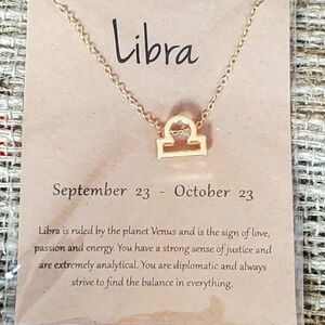 𝅺LIBRA Constellation charm Zodiac necklace Scorpio